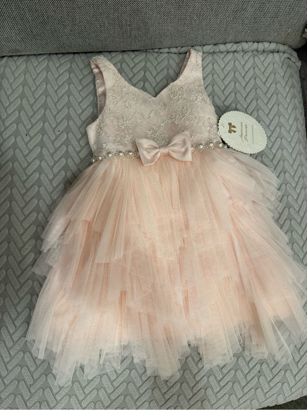 American Princess Blush Pink Lace & Tulle Party Dress size 2T